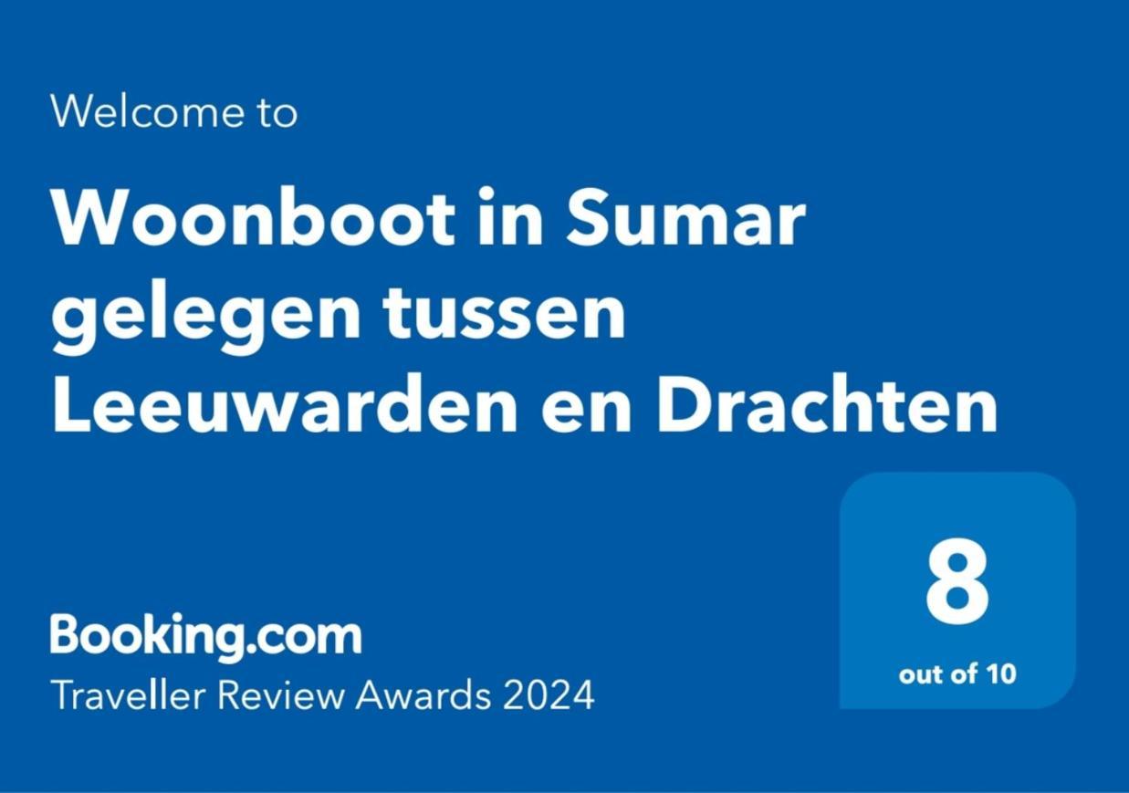 Woonboot In Sumar Gelegen Tussen Leeuwarden En Drachten Suameer Exteriör bild